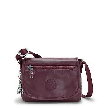 Kipling Sabian Metallic Crossbody Mini Bag Burgundy Lacquer | CA 1351NW